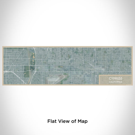 Flat View of Map Custom Cypress California Map Enamel Mug in Afternoon