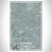 Cypress California Map Print Portrait Orientation in Afternoon Style With Shaded Background