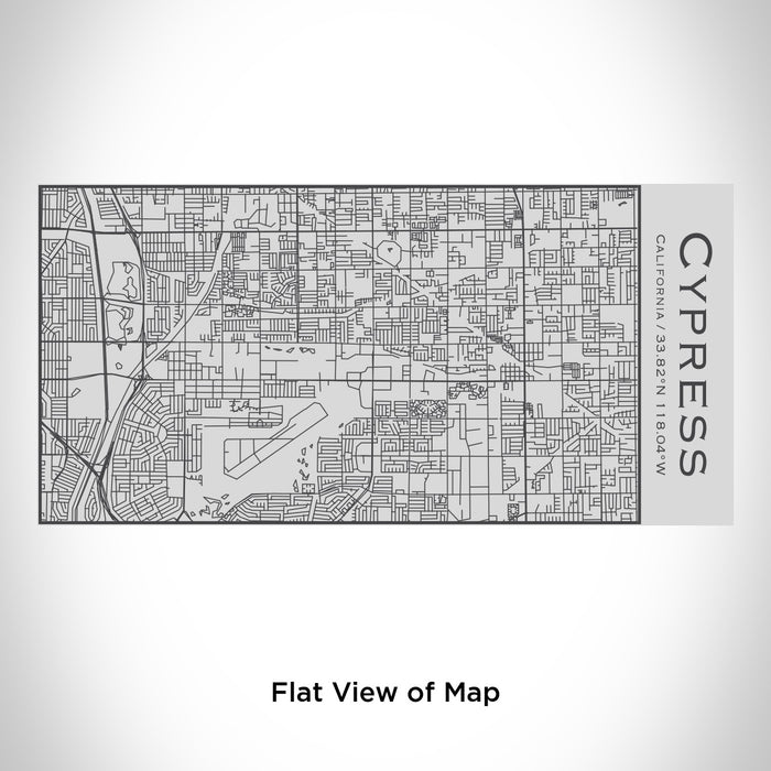 Rendered View of Cypress California Map Engraving on 17oz Stainless Steel Insulated Cola Bottle