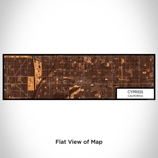 Flat View of Map Custom Cypress California Map Enamel Mug in Ember
