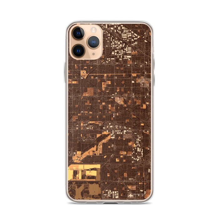 Custom iPhone 11 Pro Max Cypress California Map Phone Case in Ember