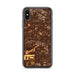 Custom iPhone X/XS Cypress California Map Phone Case in Ember