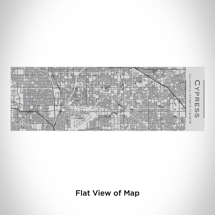 Rendered View of Cypress California Map Engraving on 10oz Stainless Steel Insulated Cup with Sipping Lid