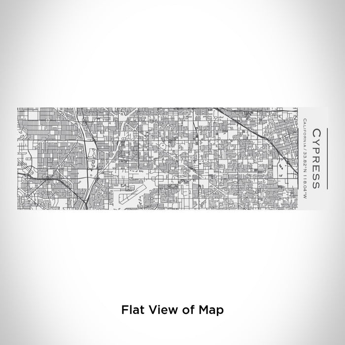 Rendered View of Cypress California Map Engraving on 10oz Stainless Steel Insulated Cup with Sliding Lid in White