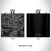Rendered View of Cypress California Map Engraving on 6oz Stainless Steel Flask in Black