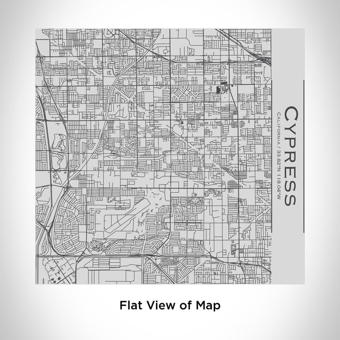 Rendered View of Cypress California Map Engraving on 17oz Stainless Steel Insulated Tumbler