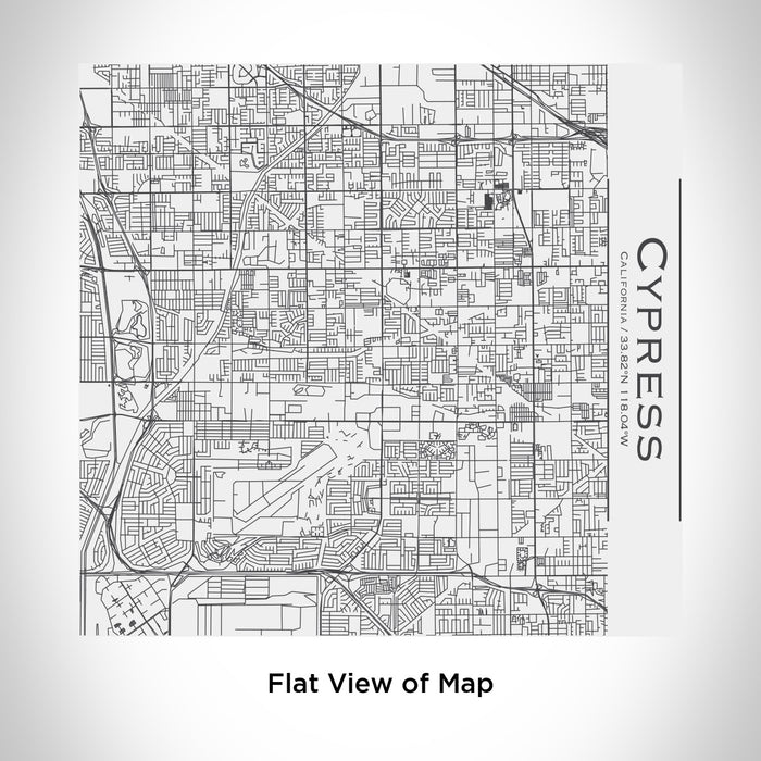Rendered View of Cypress California Map Engraving on 17oz Stainless Steel Insulated Tumbler in White