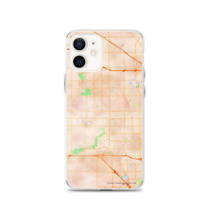 Custom iPhone 12 Cypress California Map Phone Case in Watercolor