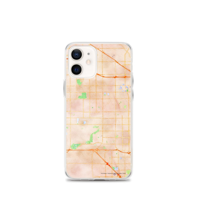 Custom iPhone 12 mini Cypress California Map Phone Case in Watercolor