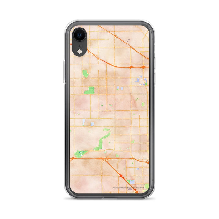 Custom iPhone XR Cypress California Map Phone Case in Watercolor