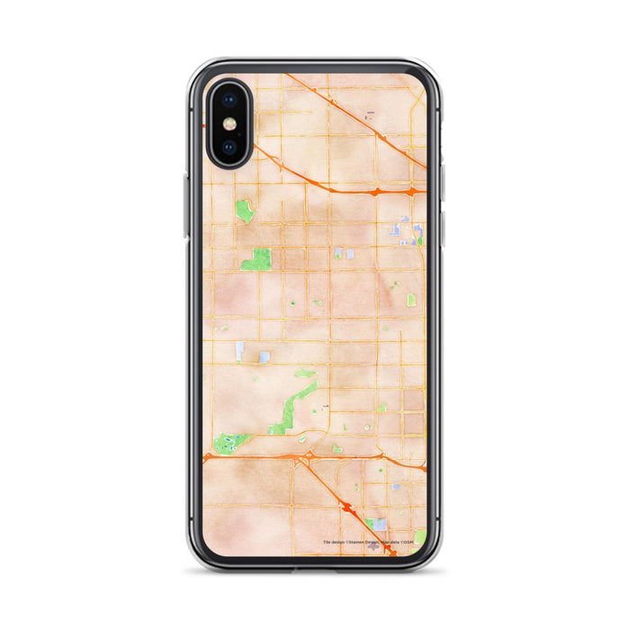 Custom iPhone X/XS Cypress California Map Phone Case in Watercolor
