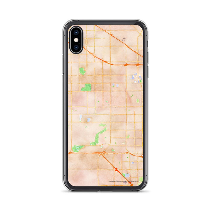 Custom iPhone XS Max Cypress California Map Phone Case in Watercolor