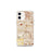 Custom iPhone 12 mini Cypress California Map Phone Case in Woodblock