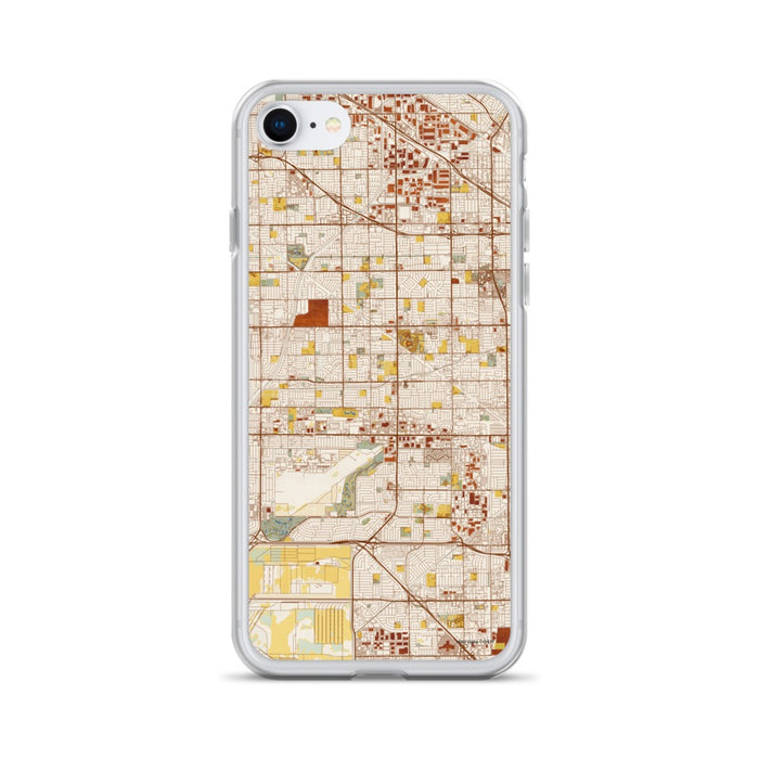 Custom iPhone SE Cypress California Map Phone Case in Woodblock