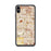 Custom iPhone XS Max Cypress California Map Phone Case in Woodblock