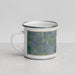 Left View Custom Dalhart Texas Map Enamel Mug in Afternoon