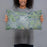 Person holding 20x12 Custom Dalhart Texas Map Throw Pillow in Afternoon