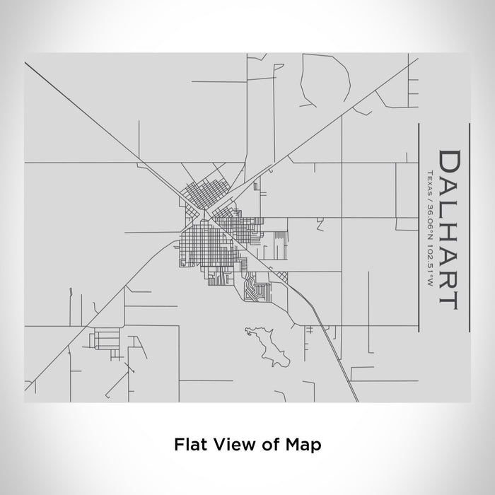 Dalhart Texas Engraved Map Bottle with Bamboo Top — JACE Maps