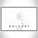 Dalhart Texas Map Print Landscape Orientation in Classic Style With Shaded Background