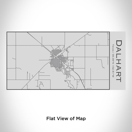 Rendered View of Dalhart Texas Map Engraving on 17oz Stainless Steel Insulated Cola Bottle
