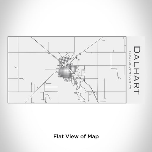 Rendered View of Dalhart Texas Map Engraving on 17oz Stainless Steel Insulated Cola Bottle in White