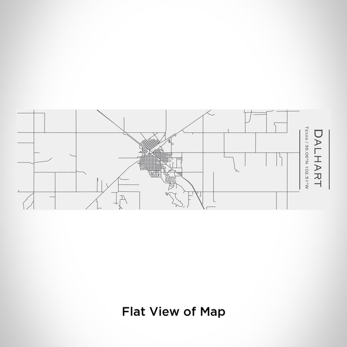 Rendered View of Dalhart Texas Map Engraving on 10oz Stainless Steel Insulated Cup with Sliding Lid in White