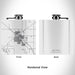 Rendered View of Dalhart Texas Map Engraving on 6oz Stainless Steel Flask in White