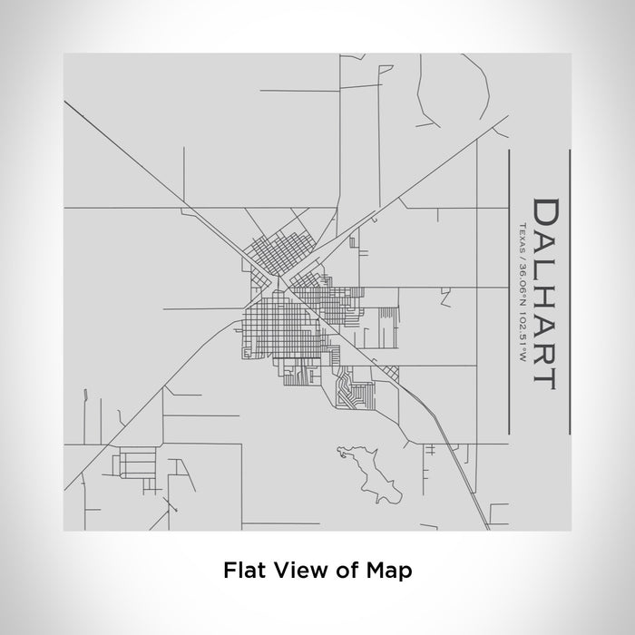 Rendered View of Dalhart Texas Map Engraving on 17oz Stainless Steel Insulated Tumbler