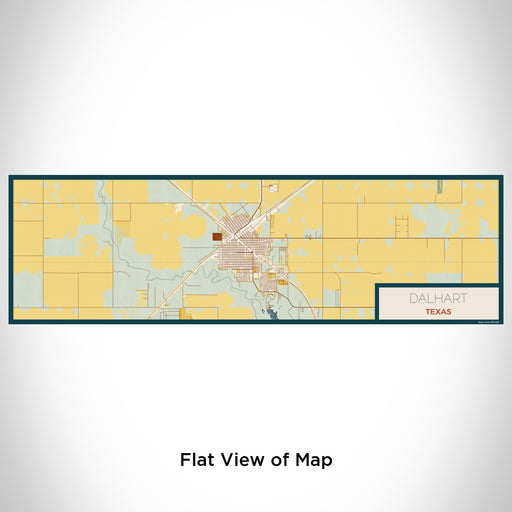 Flat View of Map Custom Dalhart Texas Map Enamel Mug in Woodblock