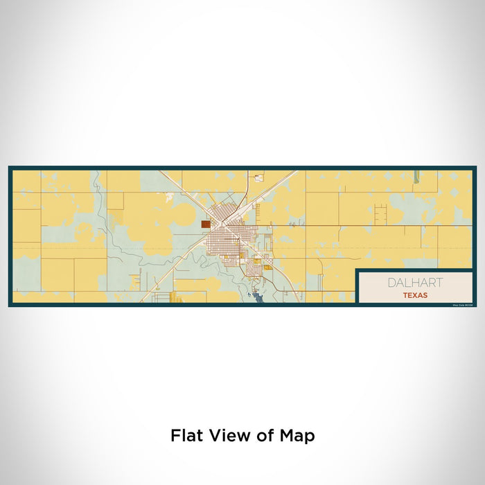 Flat View of Map Custom Dalhart Texas Map Enamel Mug in Woodblock