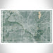 Dallas Texas Map Print Landscape Orientation in Afternoon Style With Shaded Background