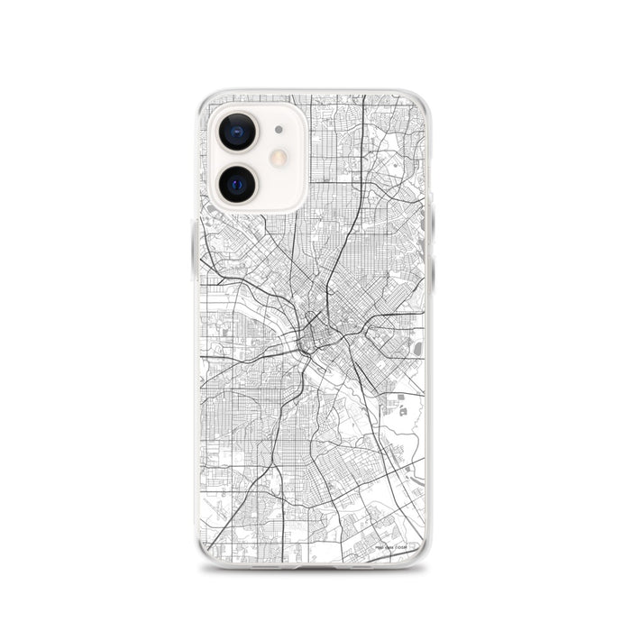 Custom Dallas Texas Map iPhone 12 Phone Case in Classic