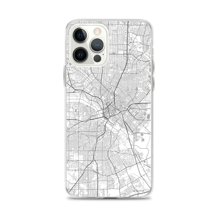 Custom Dallas Texas Map iPhone 12 Pro Max Phone Case in Classic