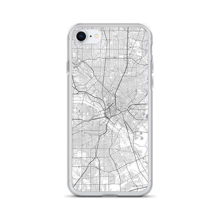 Custom Dallas Texas Map iPhone SE Phone Case in Classic