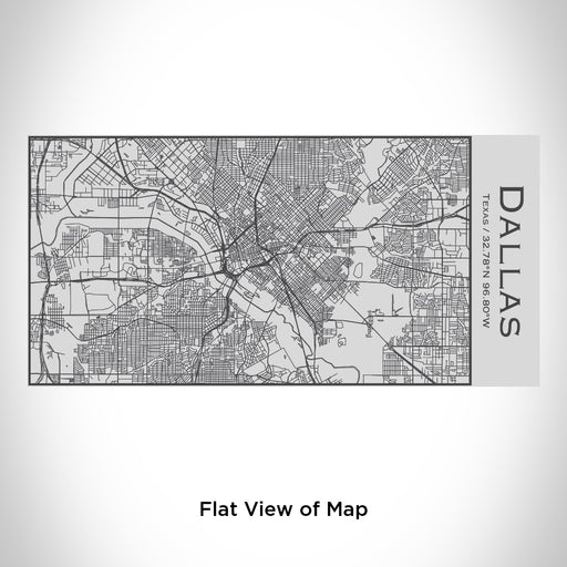 Rendered View of Dallas Texas Map Engraving on 17oz Stainless Steel Insulated Cola Bottle