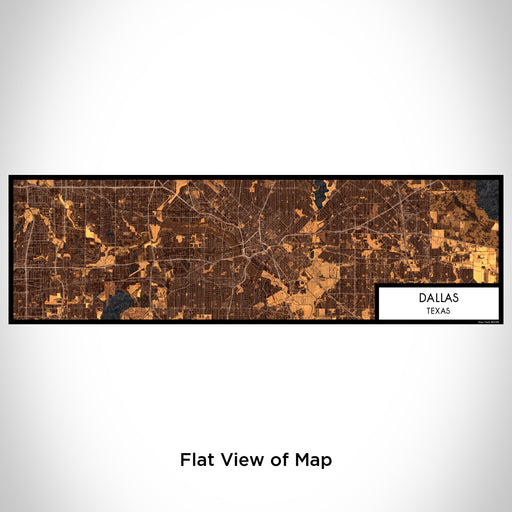 Flat View of Map Custom Dallas Texas Map Enamel Mug in Ember