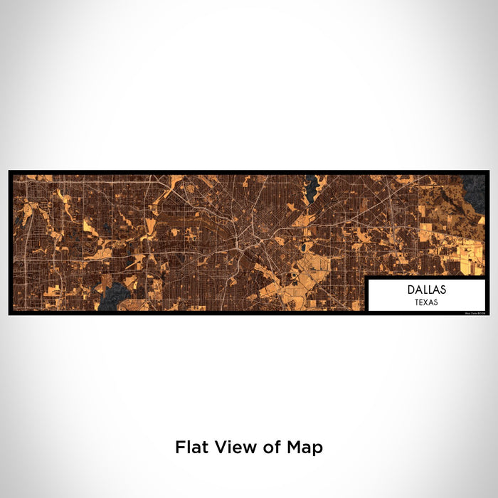 Flat View of Map Custom Dallas Texas Map Enamel Mug in Ember