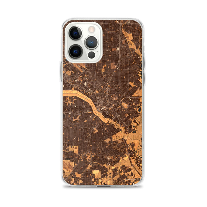 Custom Dallas Texas Map iPhone 12 Pro Max Phone Case in Ember