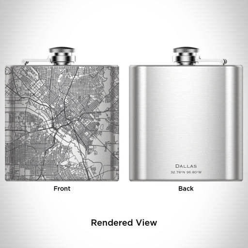 Rendered View of Dallas Texas Map Engraving on undefined