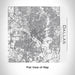 Rendered View of Dallas Texas Map Engraving on 17oz Stainless Steel Insulated Tumbler in White