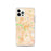 Custom Dallas Texas Map iPhone 12 Pro Phone Case in Watercolor