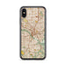 Custom Dallas Texas Map Phone Case in Woodblock