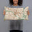 Person holding 20x12 Custom Dallas Texas Map Throw Pillow in Woodblock