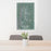24x36 Dalton Georgia Map Print Portrait Orientation in Afternoon Style Behind 2 Chairs Table and Potted Plant