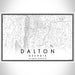 Dalton Georgia Map Print Landscape Orientation in Classic Style With Shaded Background