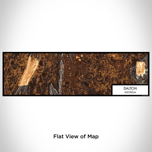 Flat View of Map Custom Dalton Georgia Map Enamel Mug in Ember
