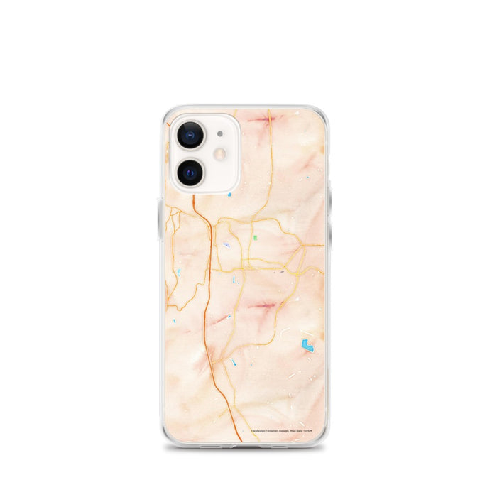 Custom Dalton Georgia Map iPhone 12 mini Phone Case in Watercolor