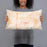 Person holding 20x12 Custom Dalton Georgia Map Throw Pillow in Watercolor