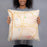 Person holding 18x18 Custom Dalton Georgia Map Throw Pillow in Watercolor