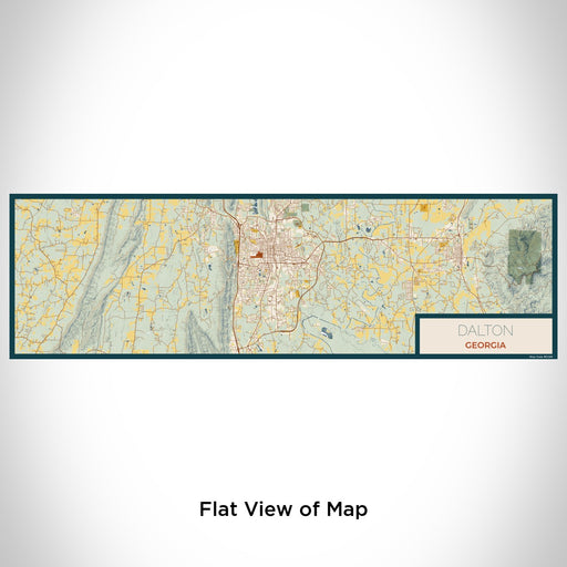 Flat View of Map Custom Dalton Georgia Map Enamel Mug in Woodblock